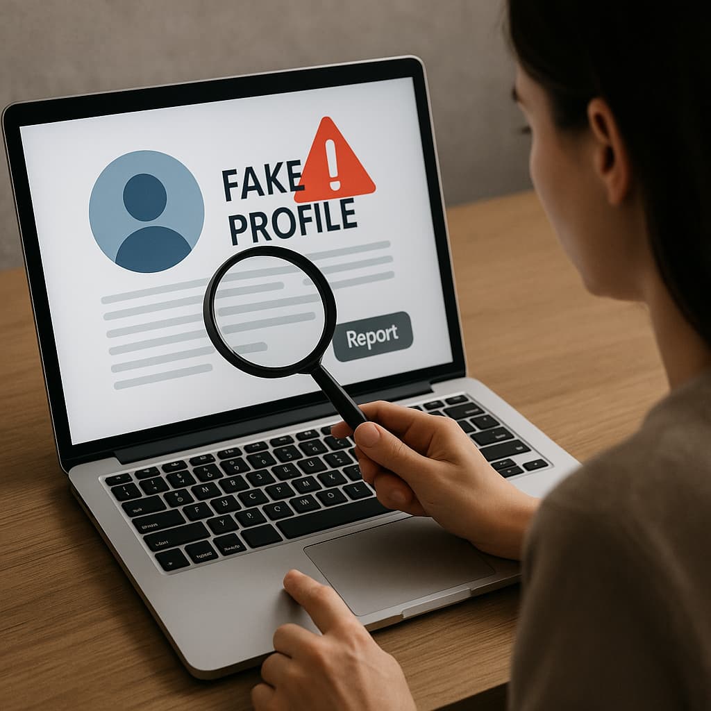 Удалить профиль который выдает себя за другого